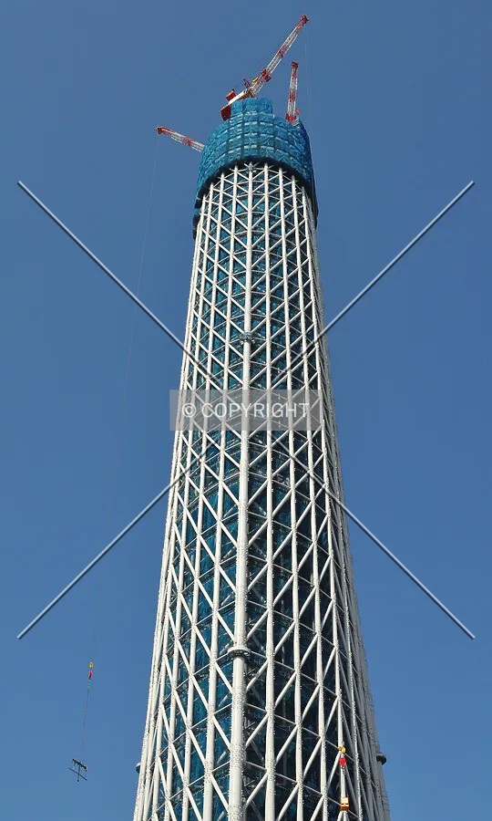 Looking up from the east