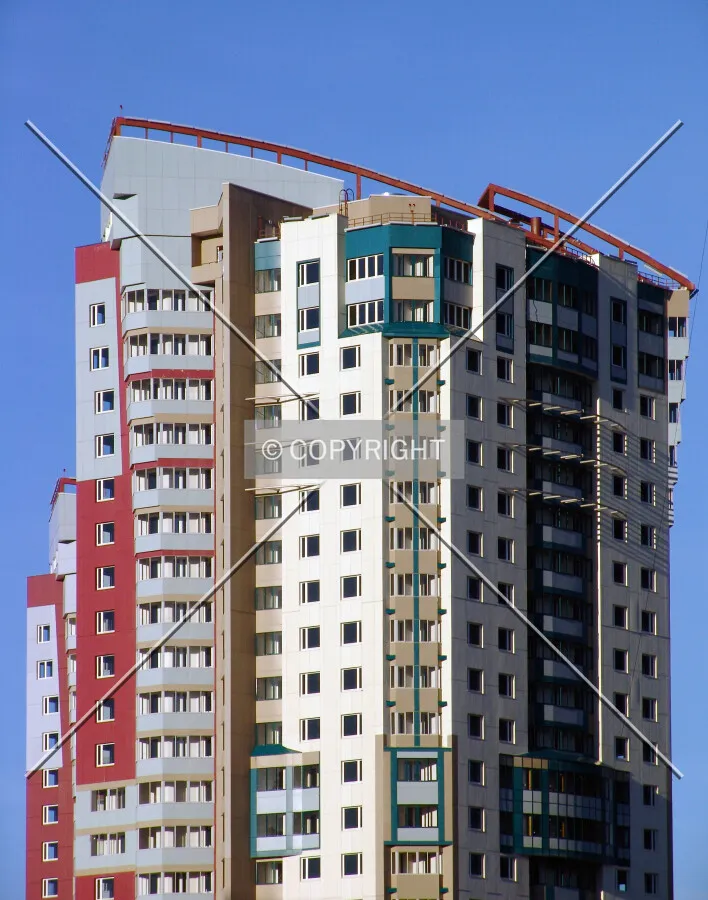 The upper floors as seen from the south