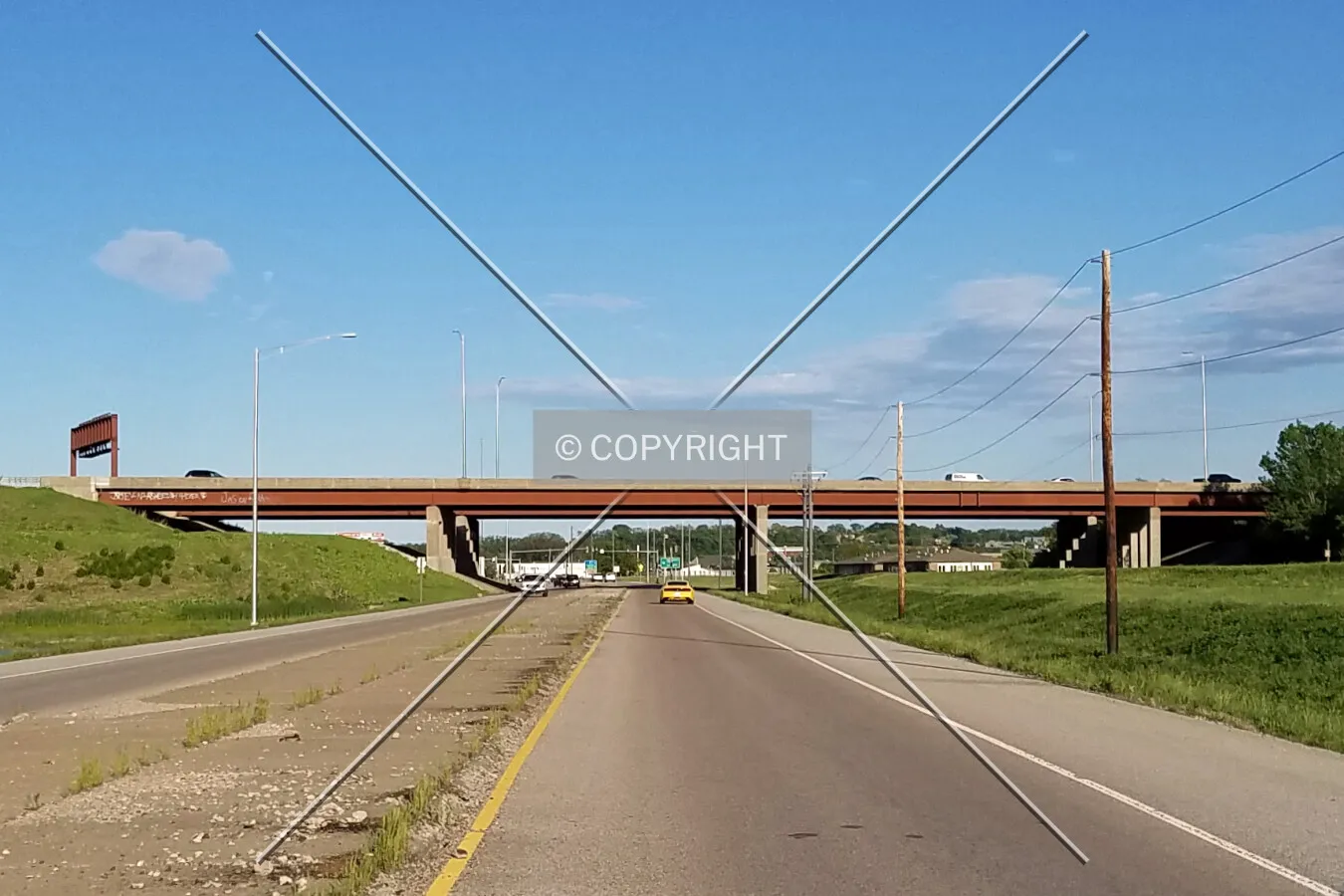 View from the west along Horseshoe Lake Road; May 2, 2017