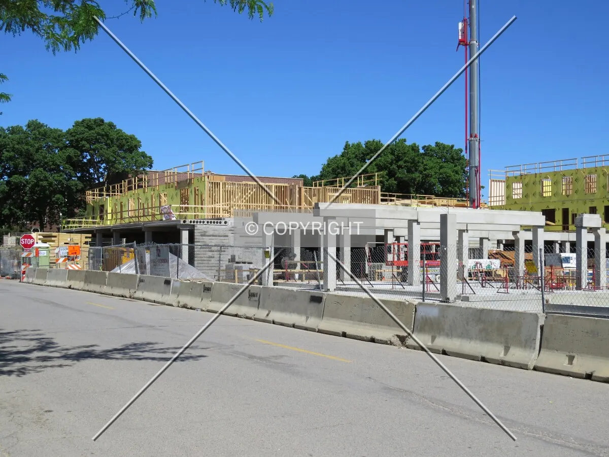 View to the northwest across 5th Street SE