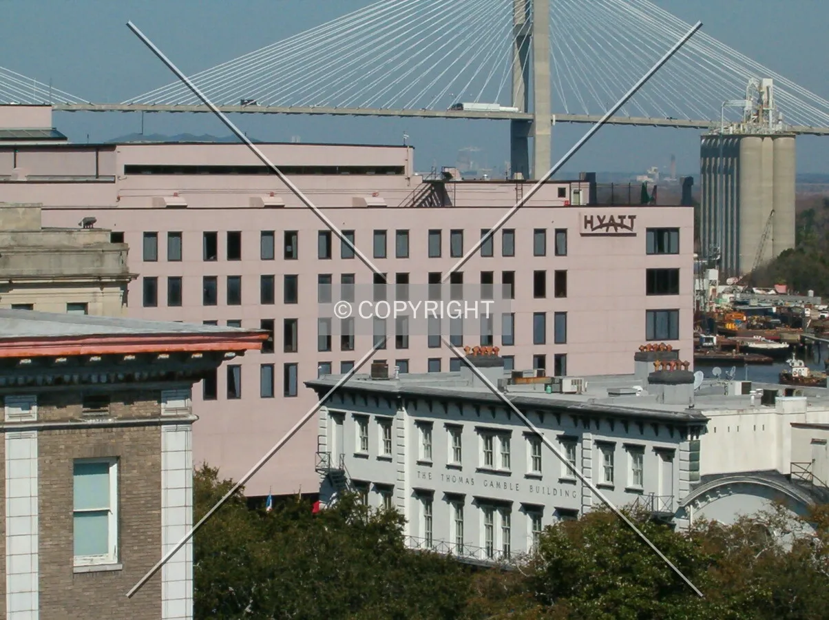 View from parking garage looking north
