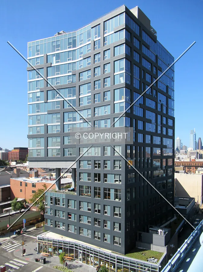 Elevated view from the northeast