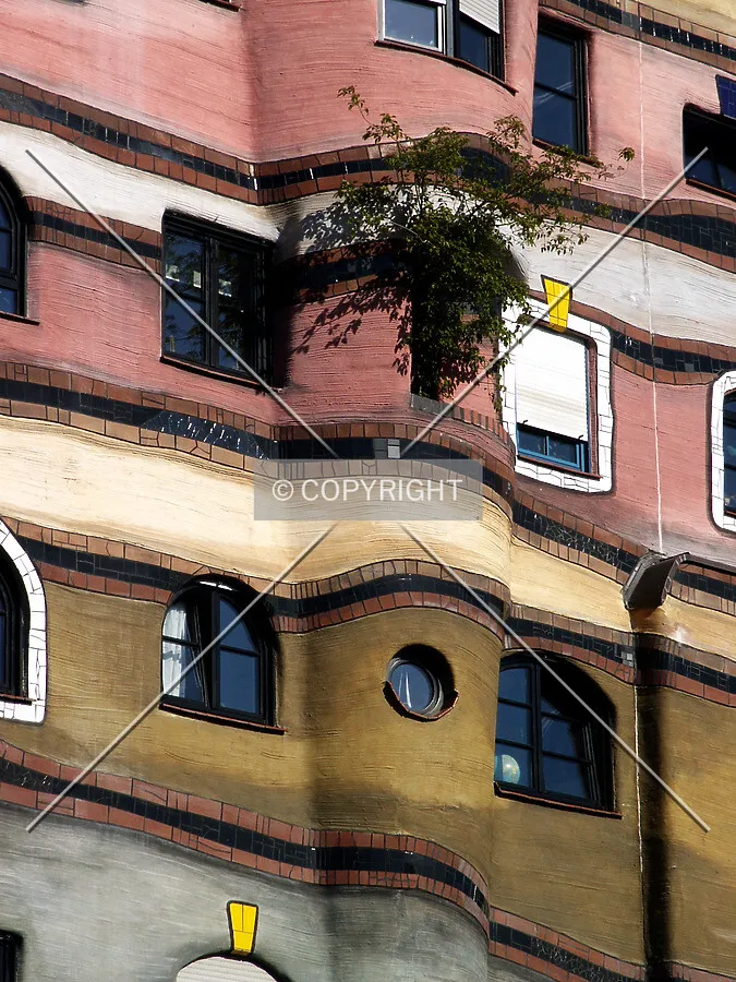 Facade detail with projecting bay