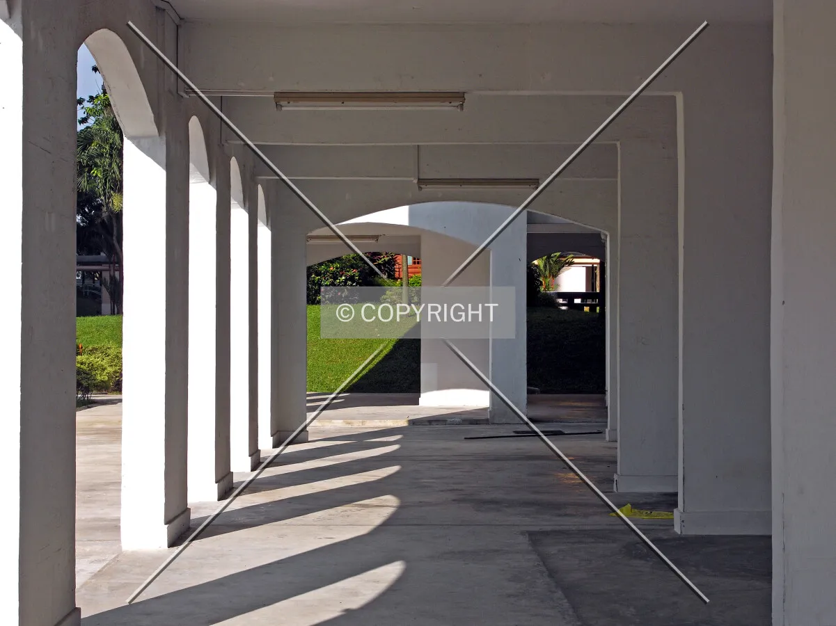 The void deck as seen from the west