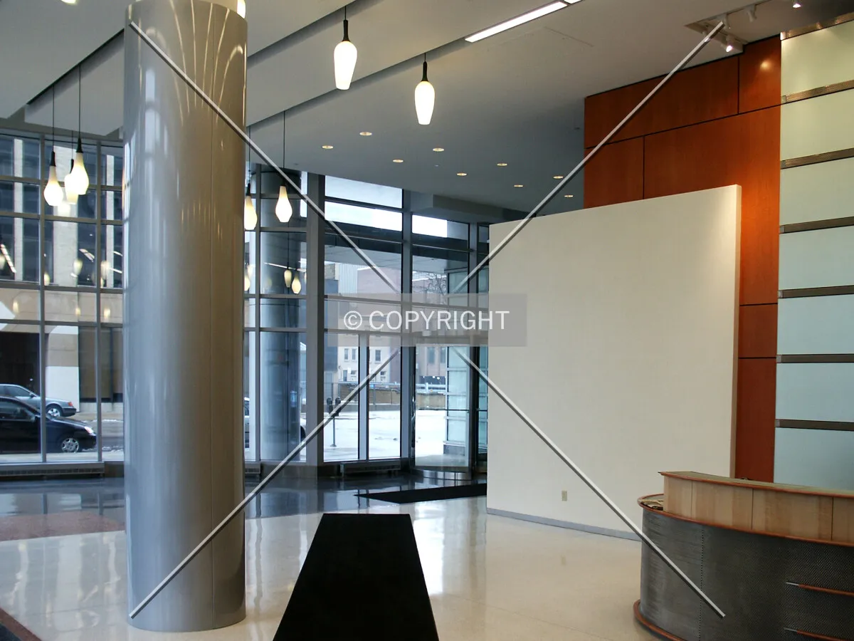 Looking southeast through the lobby