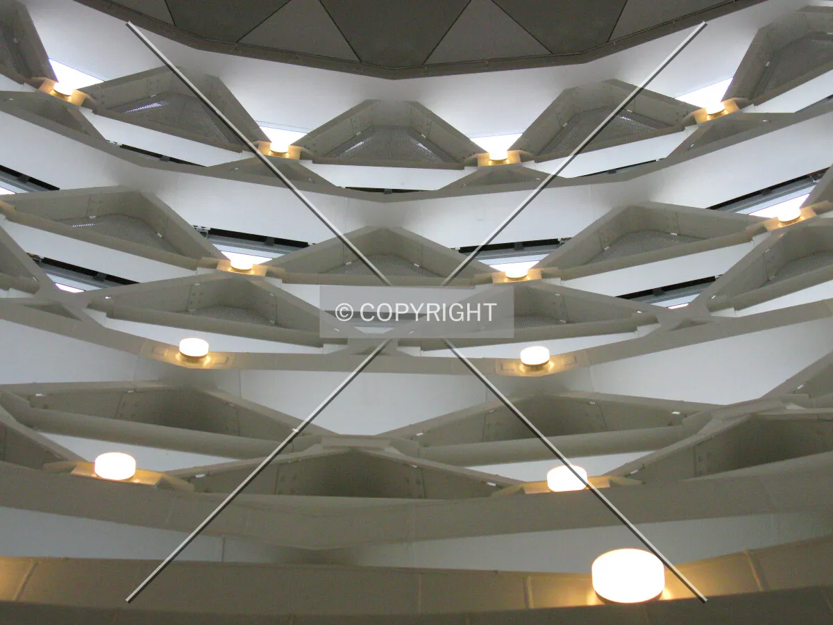 Looking up from the basement floor