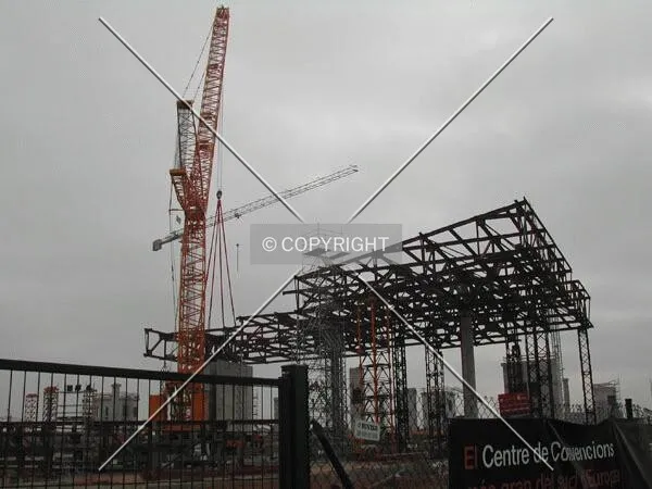 View of the works and the big crane
