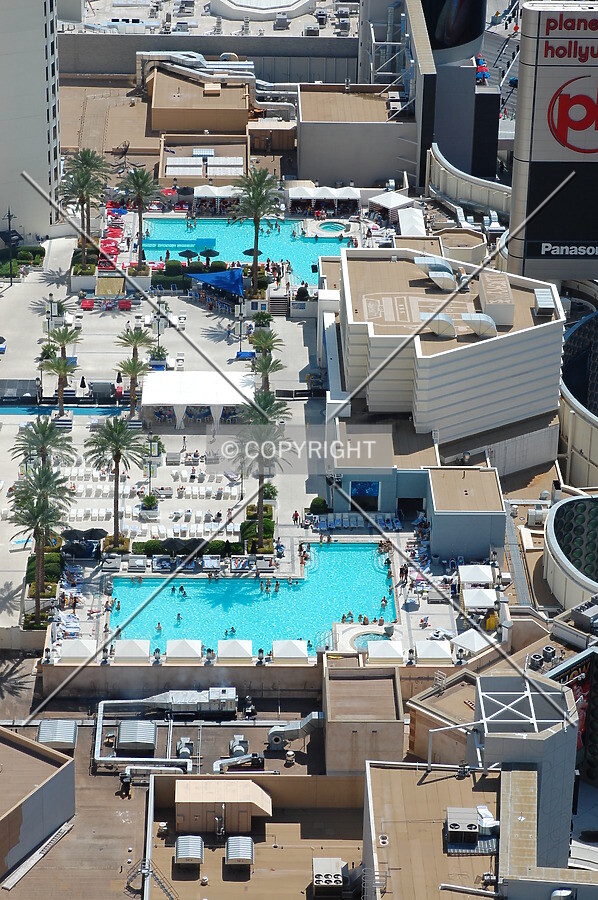 Elevated view of the pool