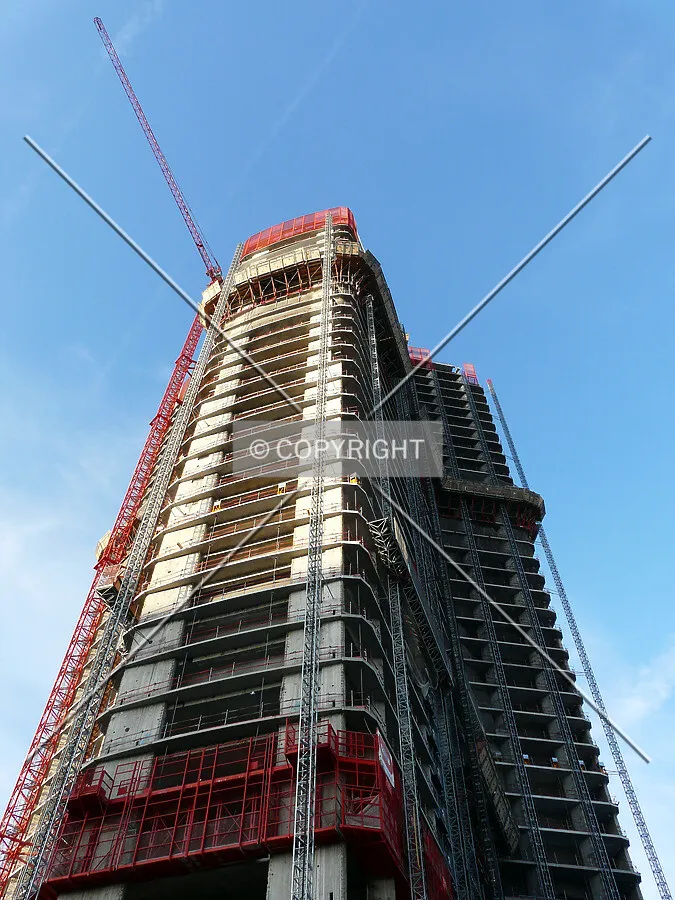 Looking up from the south