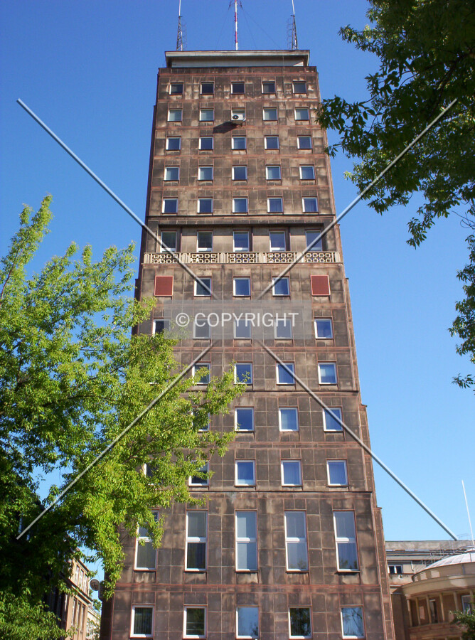 Looking up the north side