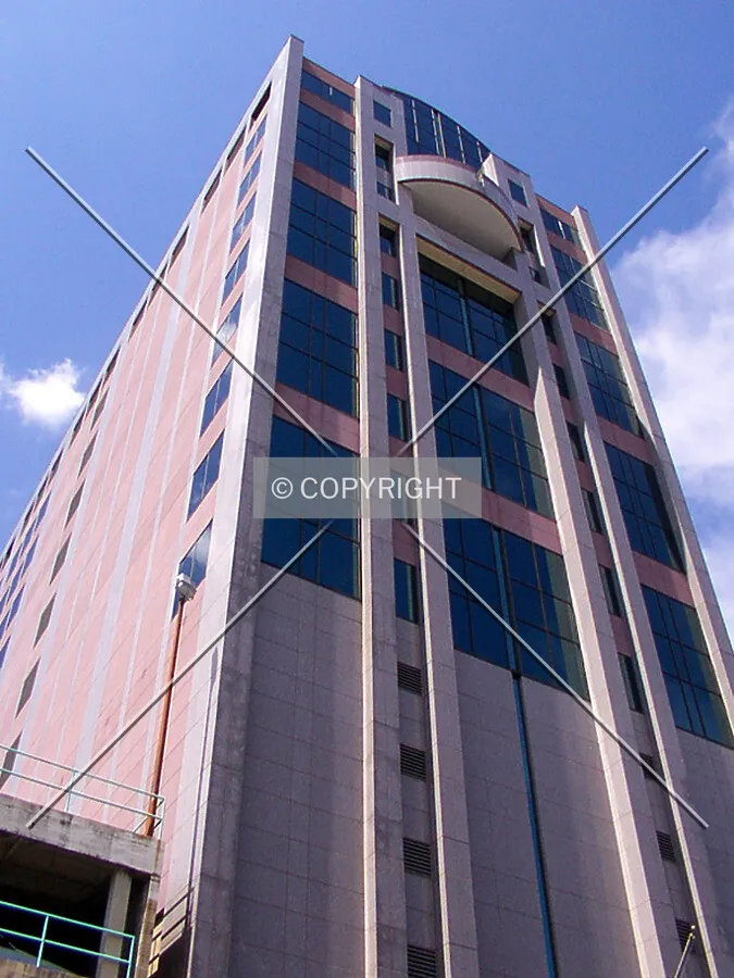 Looking up the southwest corner