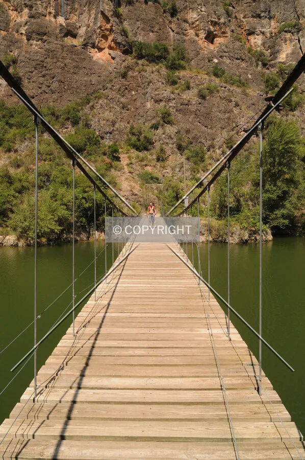 Hanging bridge over Segre River