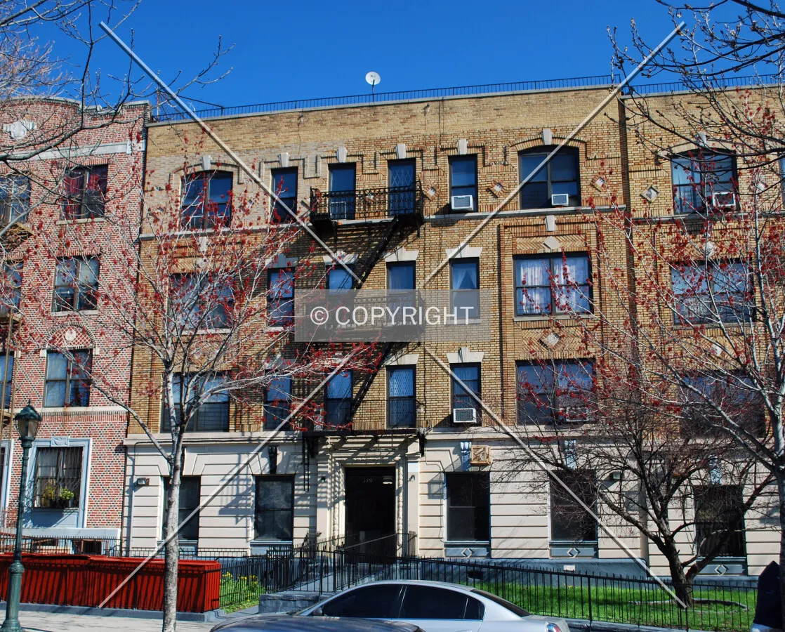 Viewed along Eastern Parkway