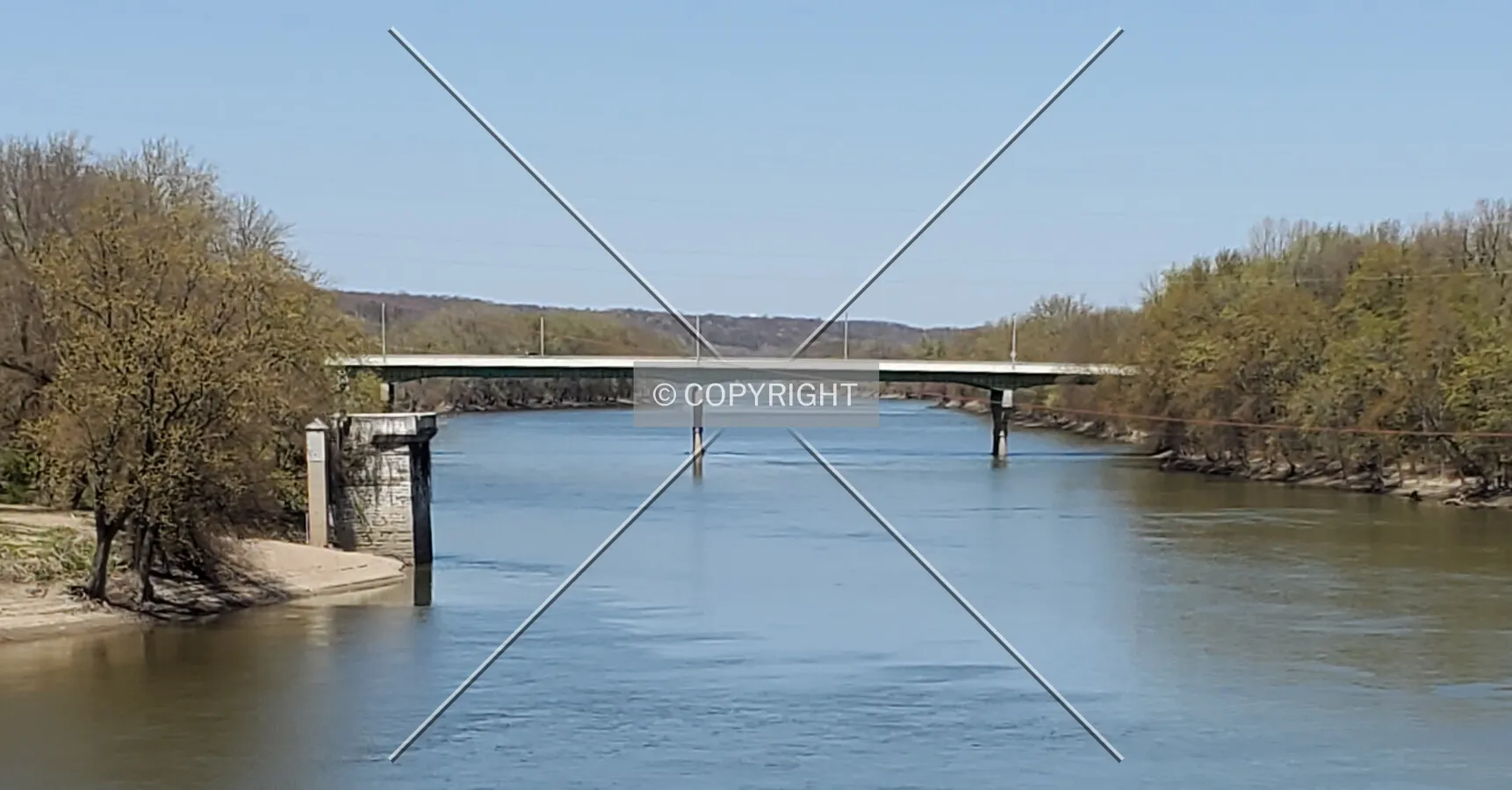 Distant view from the south; April 21, 2020