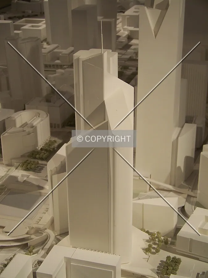Model on display in the La Défense information centre