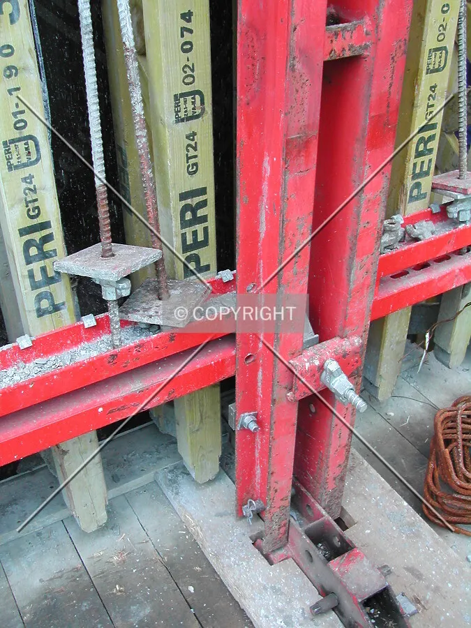 View of the formwork system