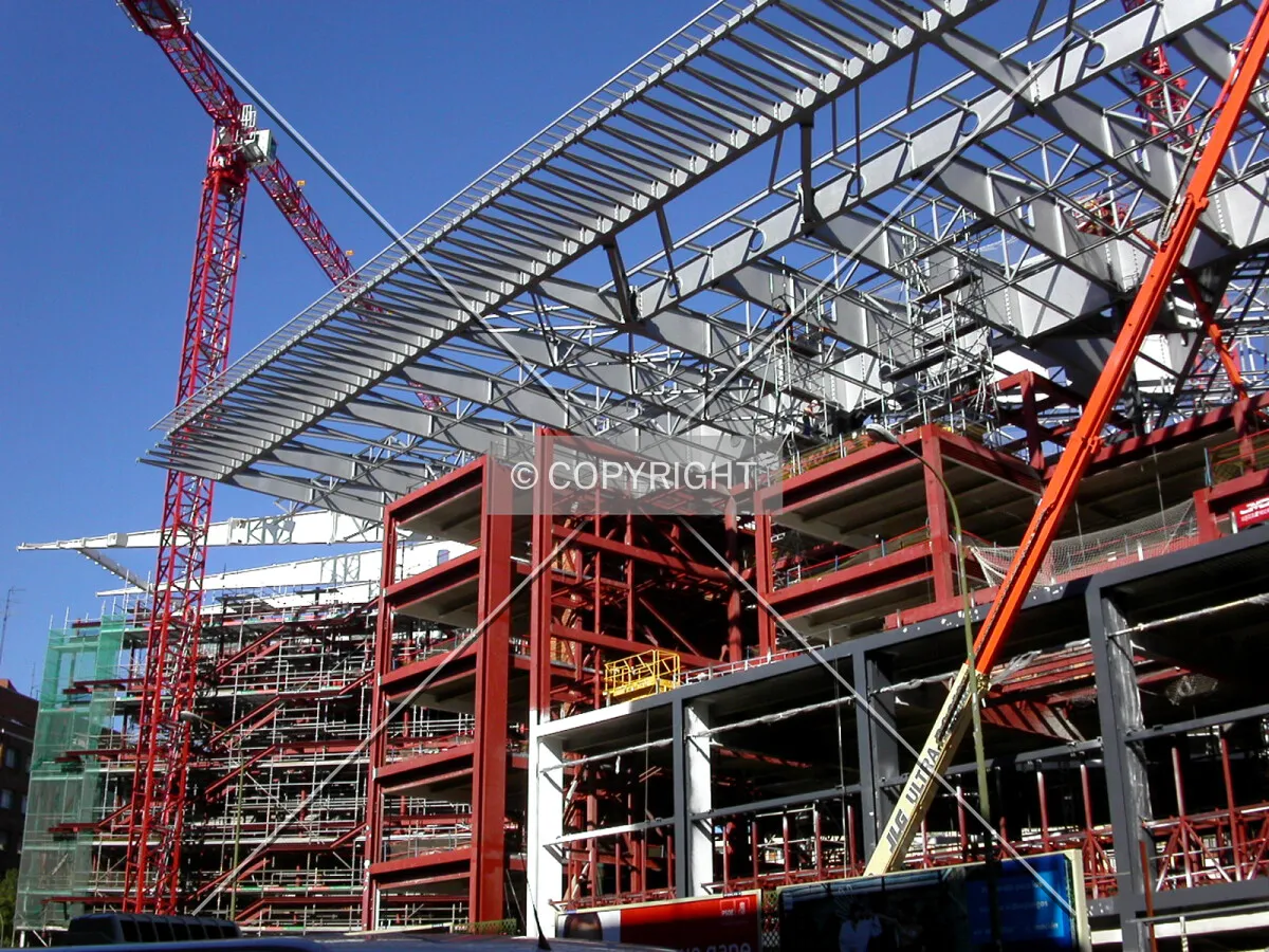 Looking up to the new roof