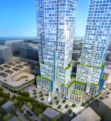 Rendered view from the southeast