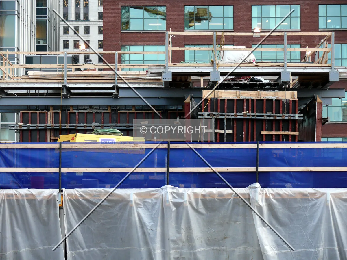 Formwork around the core