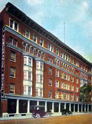 View from the southeast across 2nd Street