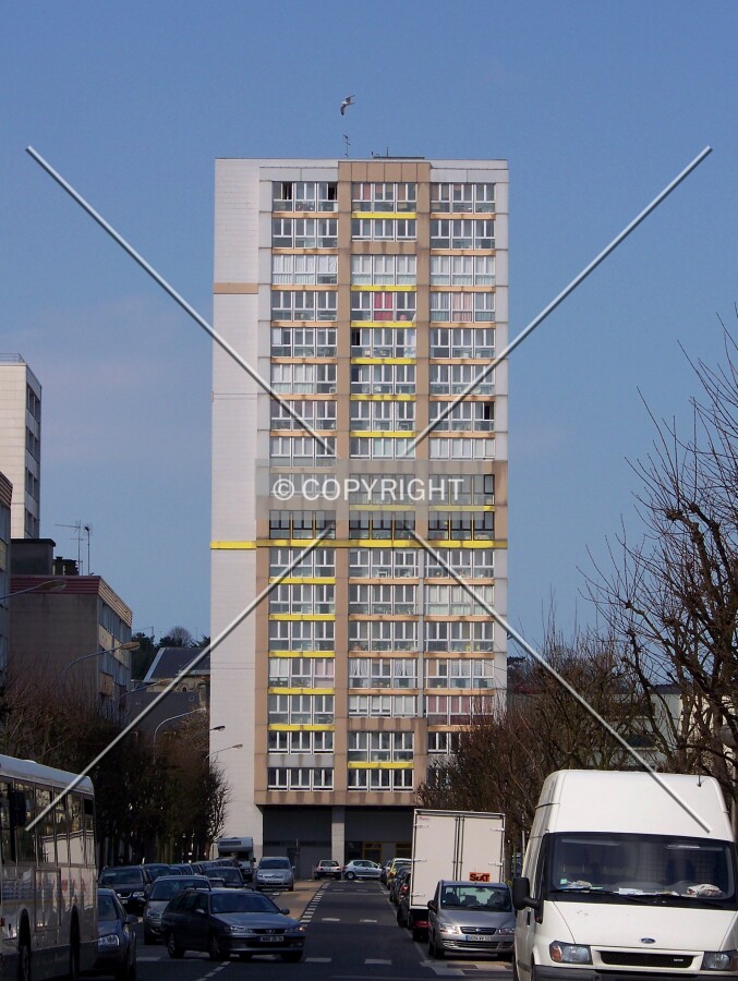 East view from Avenue Delaville.