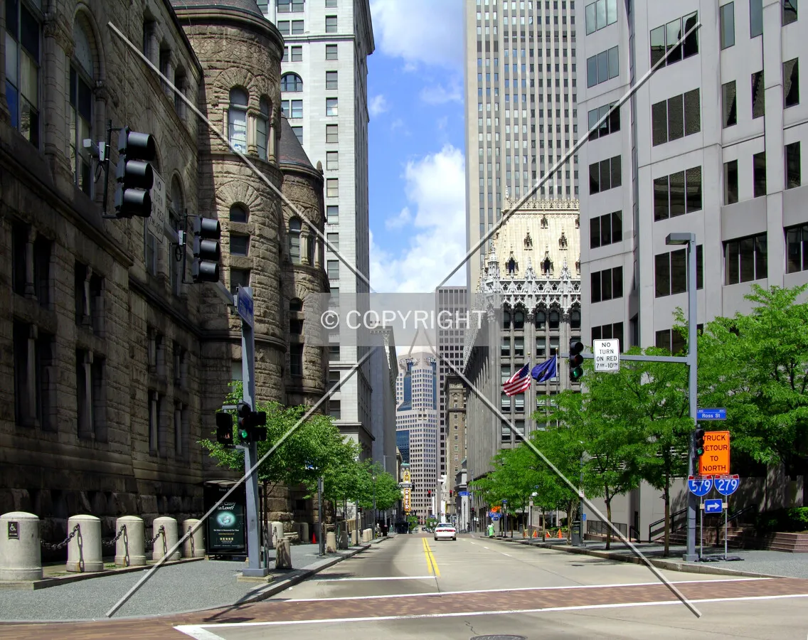 Looking west from Grant Street