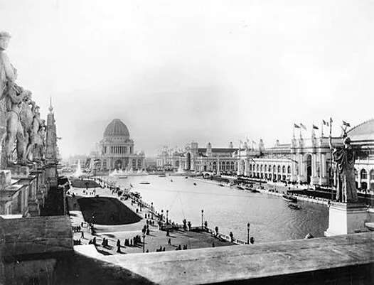 View from the east showing the Court of Honor