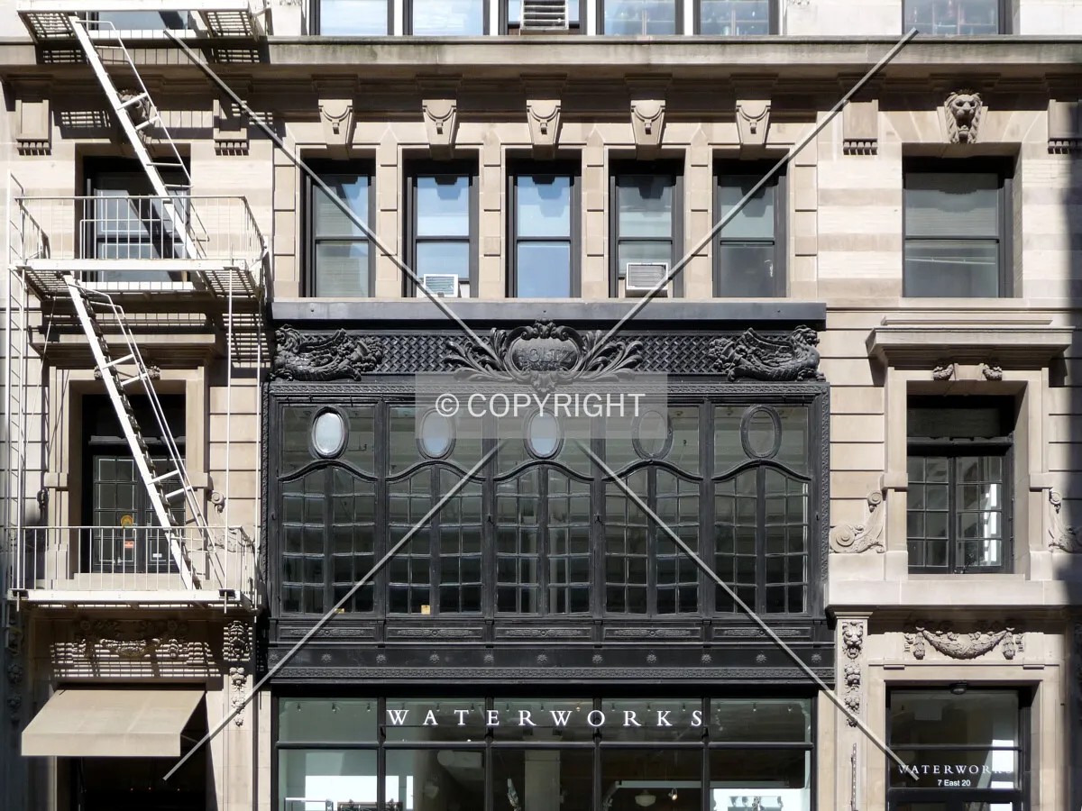 Fenestration above the entrance