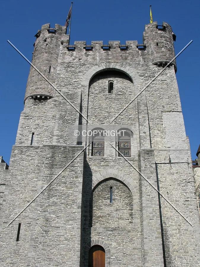 Looking up to the main tower