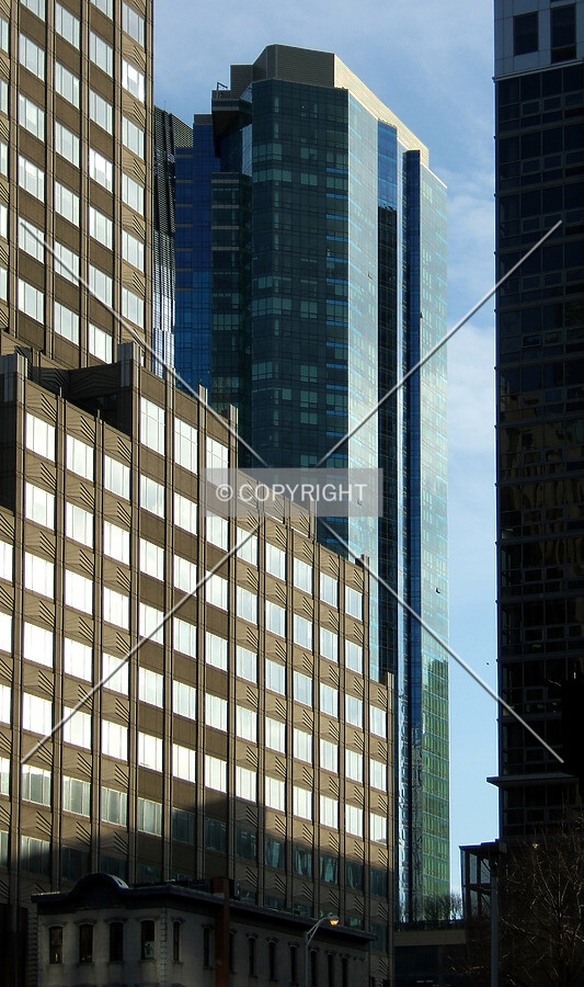 View from the northwest at Montgomery and Greene Streets
