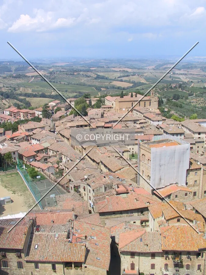 View over the old town centre