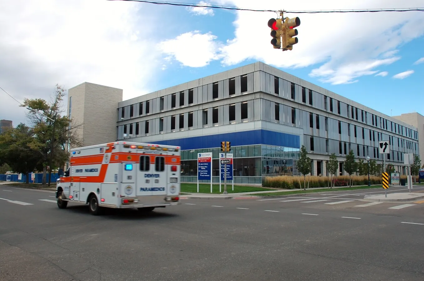 Denver Paramedic ambulance rushing by