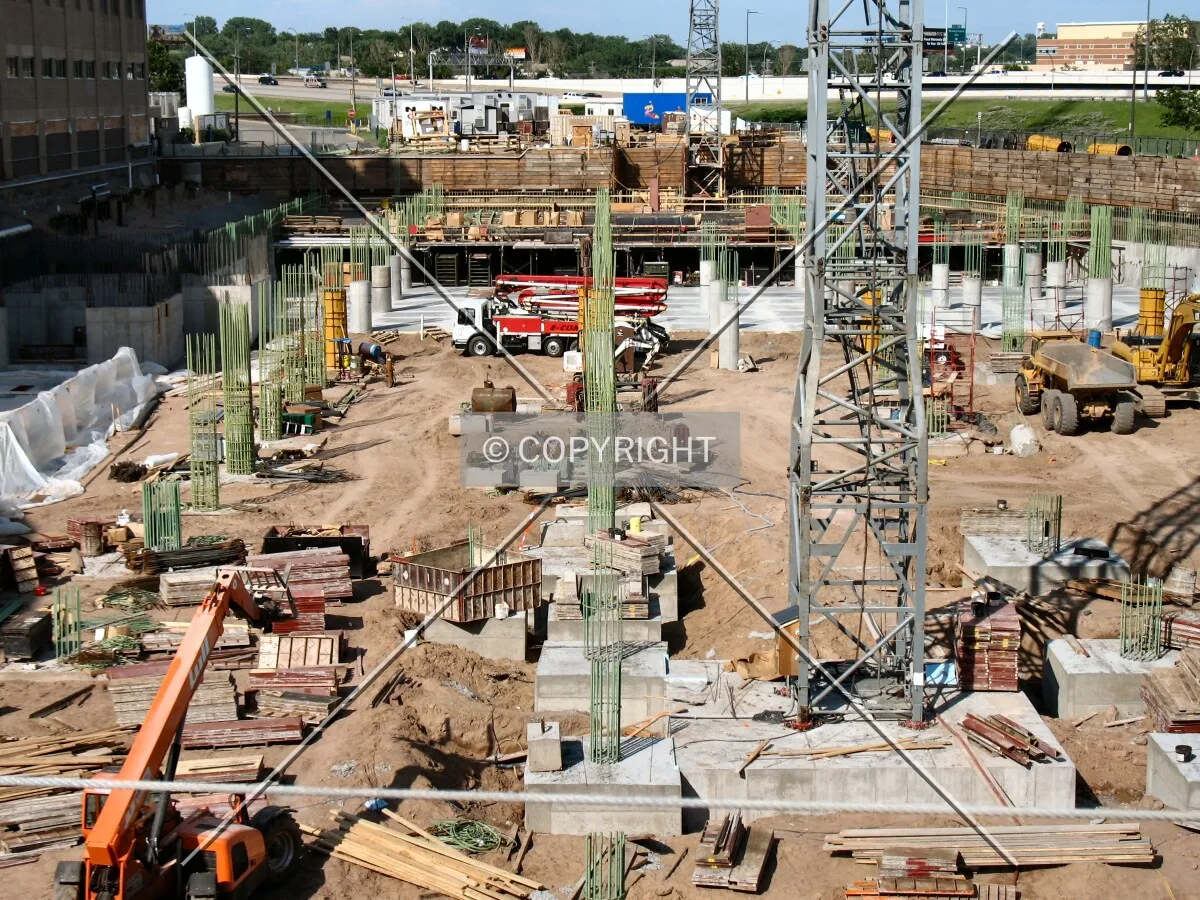 View into the pit from Jackson Street