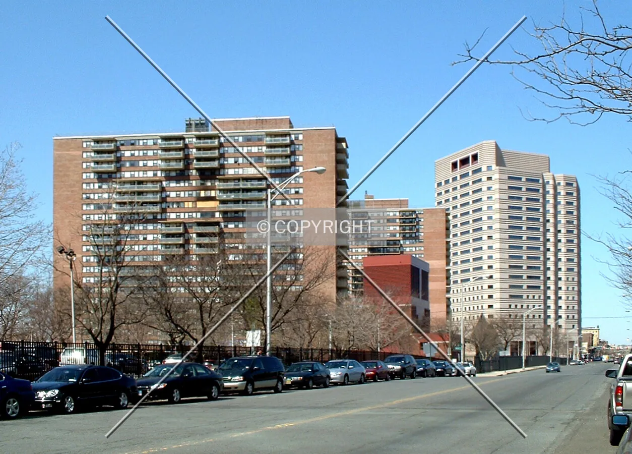 View from the east with the Metropolis Condominiums and the International Financial Center