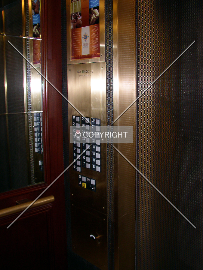 Elevator panel in the main tower