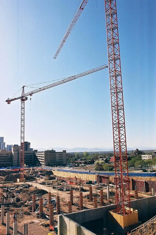 Elevated view to the northwest
