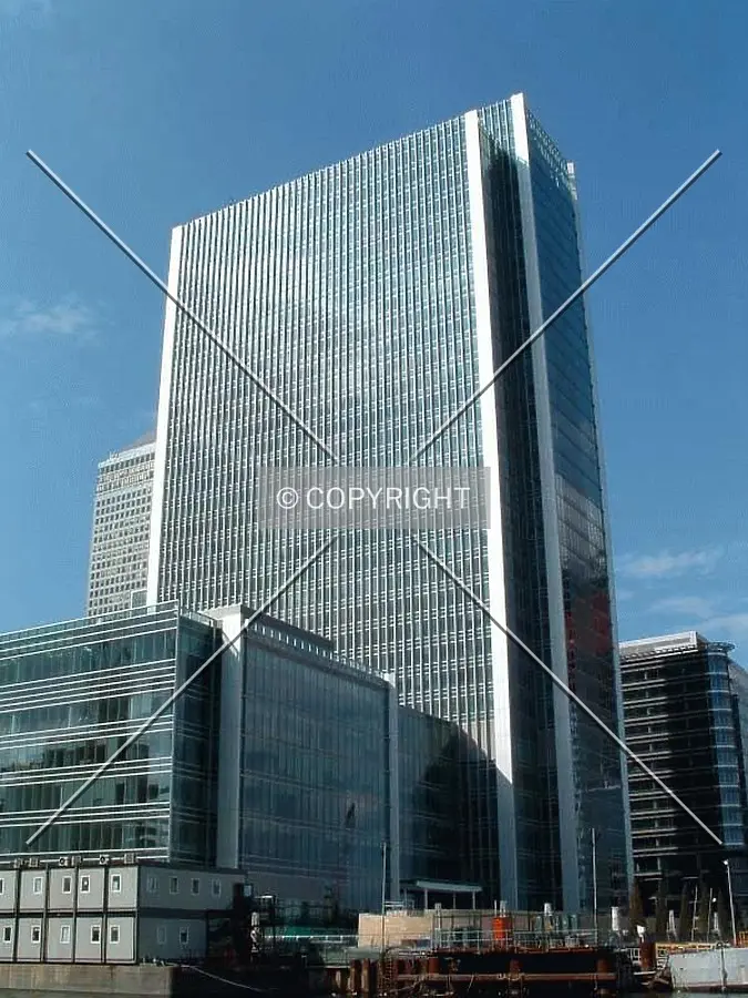 View taken of Clifford Chance's new tower as seen from South Quay