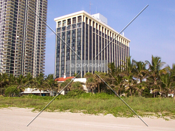 View from the beach looking southwest