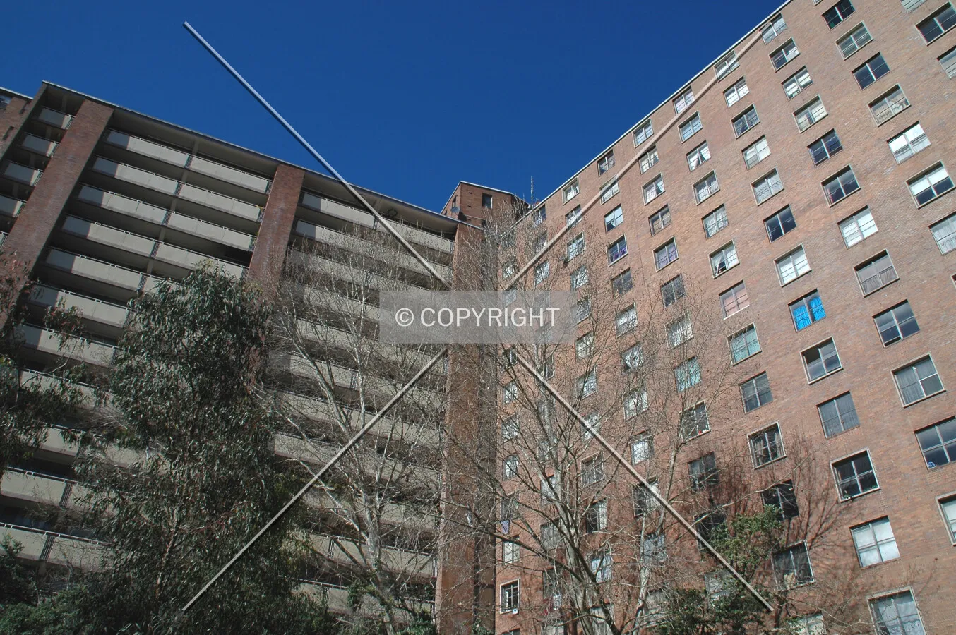West and north facades