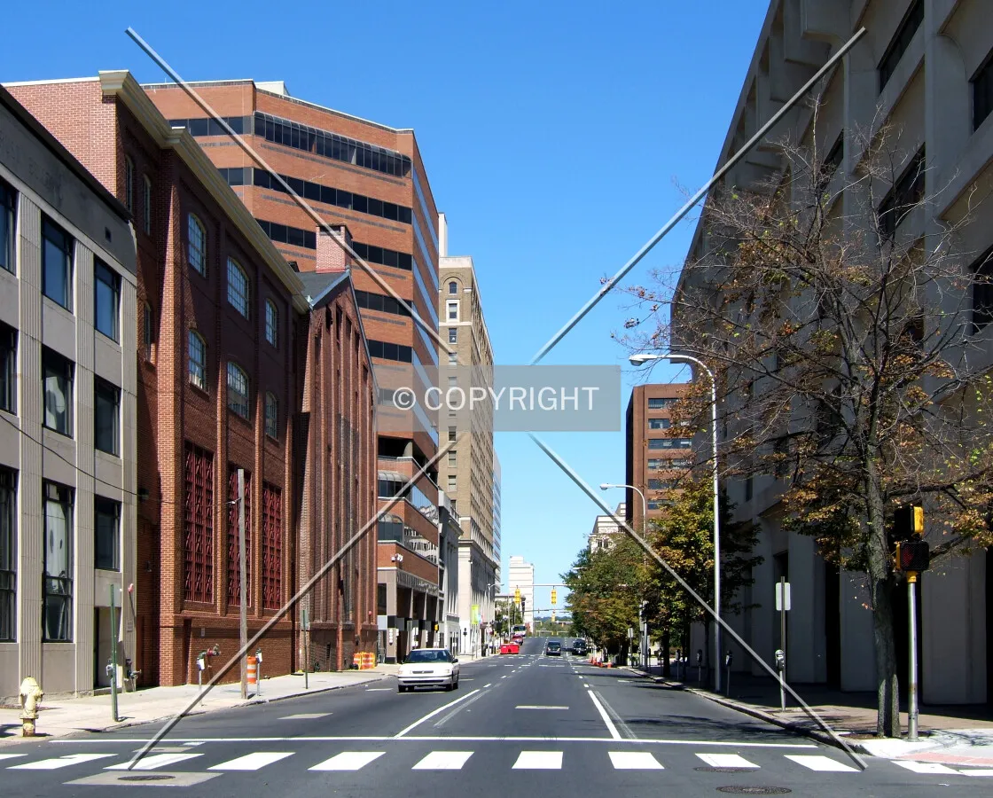 View northeast from 8th Street