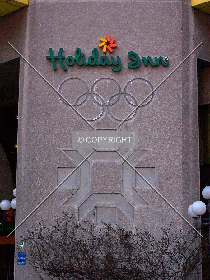 Sign of the olympic games of Sarajevo in 1984