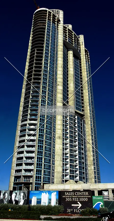 View from the southwest across Collins Avenue