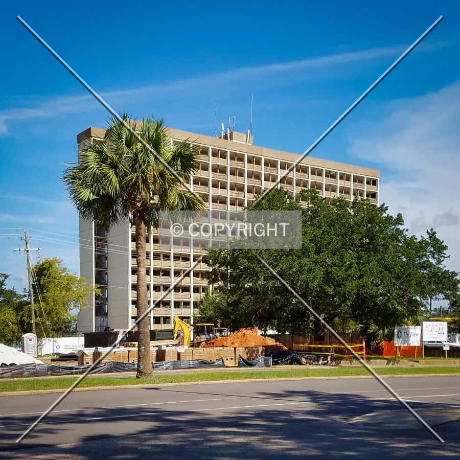 From the northwest during renovation; August 29, 2016