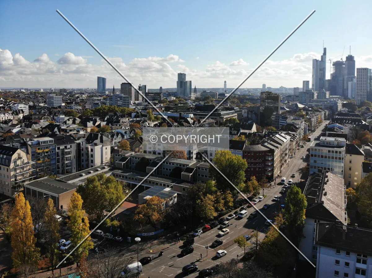 View over Frankfurt Nordend district