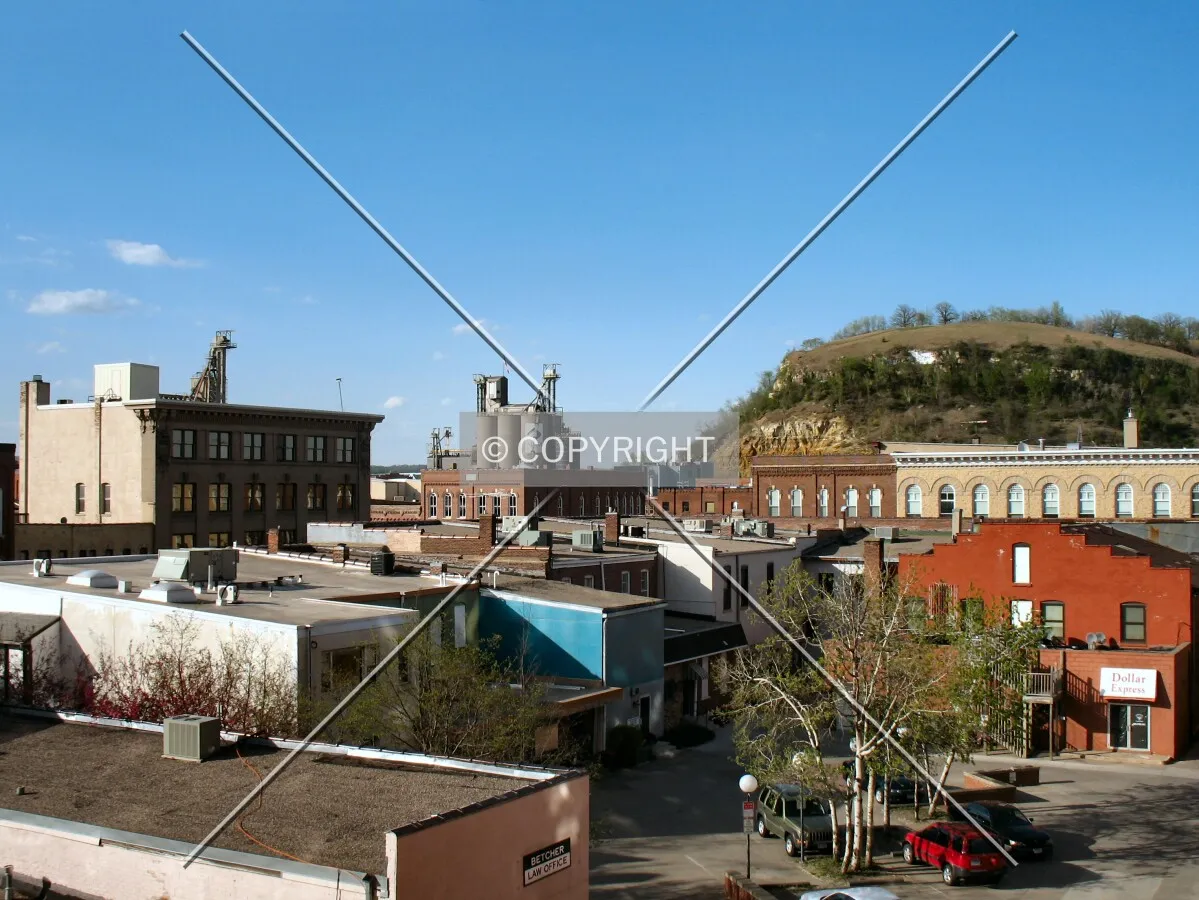 Eastern downtown with Barn Bluff in the distance
