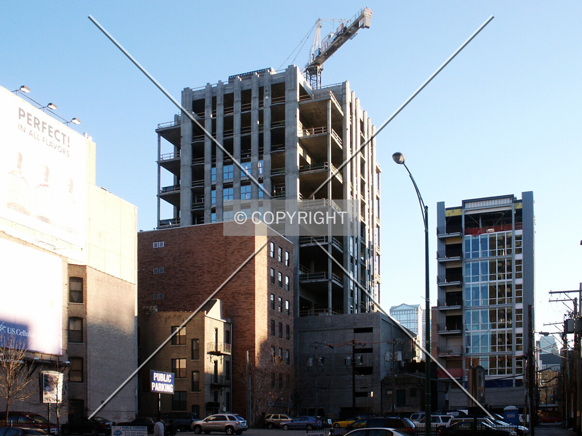 Northwest corner from Chicago Avenue