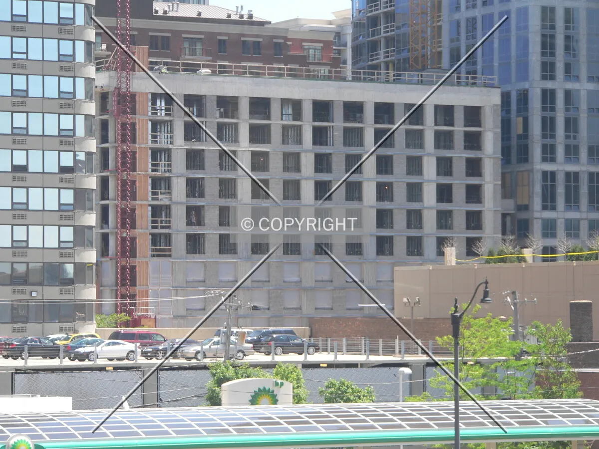 Senior housing wing from the Roosevelt Road el station