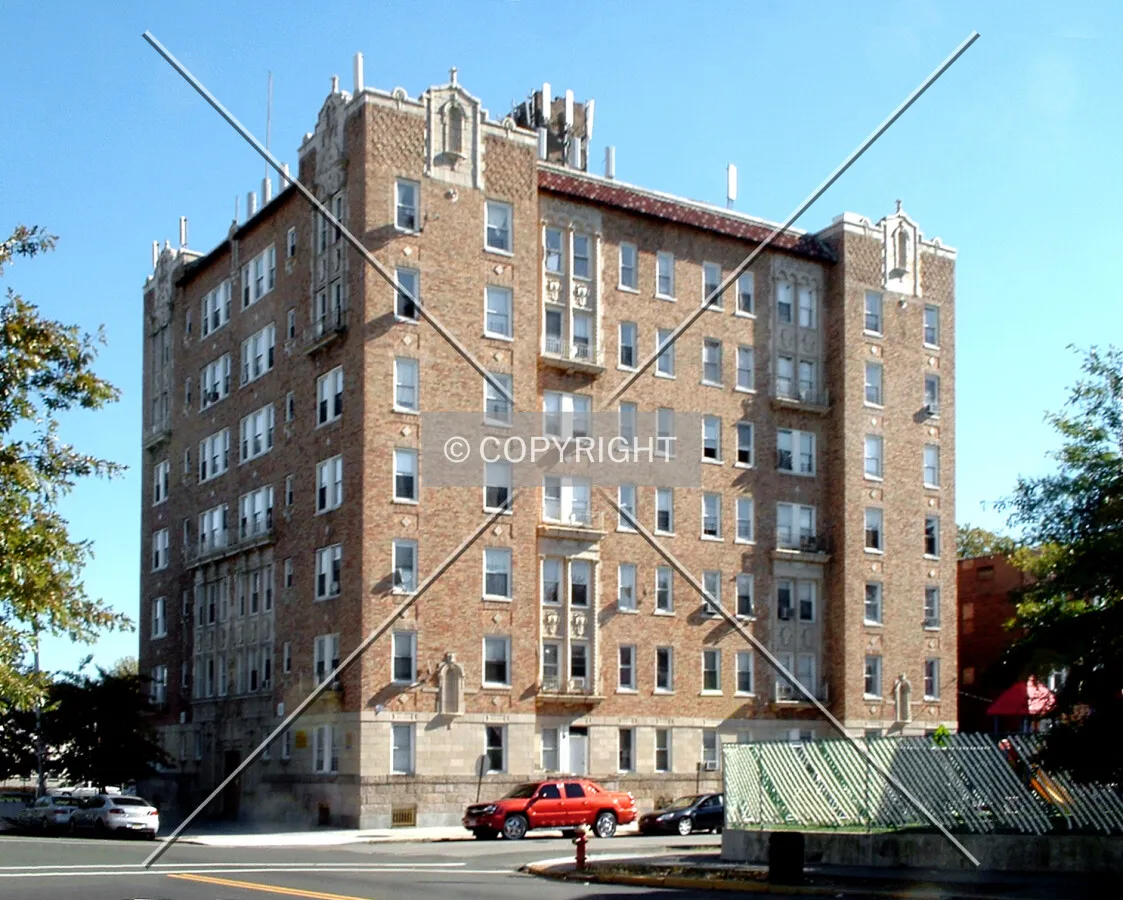 View from the northwest across Broadway
