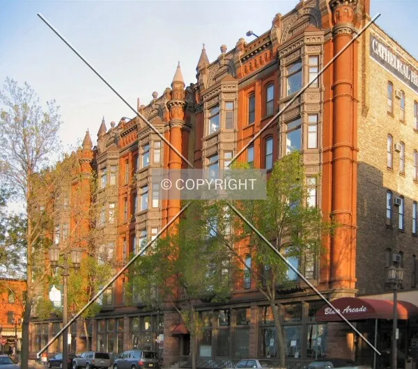 North facade in late afternoon