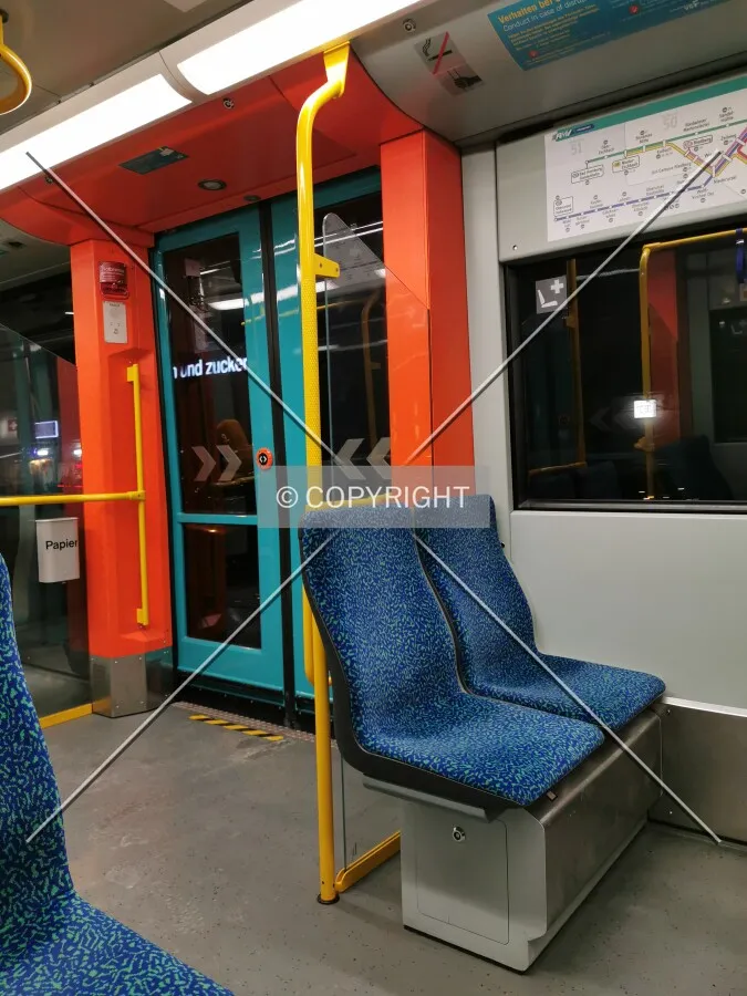 Inside a subway in Frankfurt